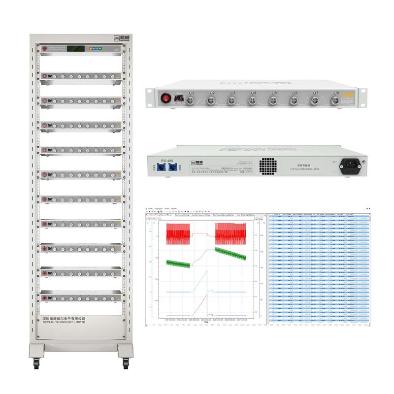Analizator pojemności akumulatora z przyciskiem pulsacyjnym, 8-kanałowy system testowania akumulatorów Neware